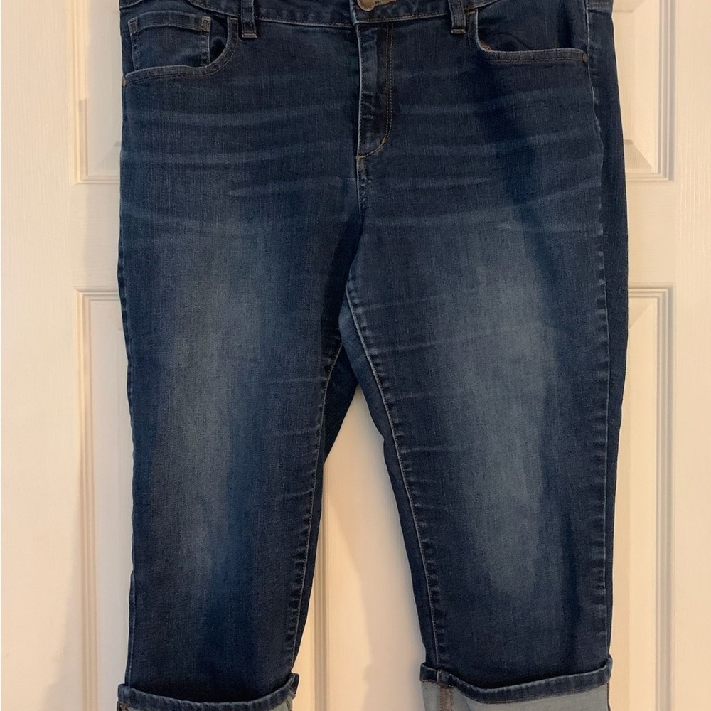 a.n.a Blue Ankle Cropped Jeans with Stretch
